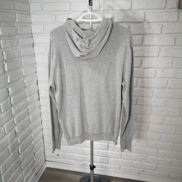 Gap Men's Size Medium Grey Hoodie with Drawstring Hood & Kangaroo Pocket - Picture 2 of 8
